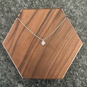 WALNUT WOODEN HEXAGON NECKLACE DISPLAY STAND